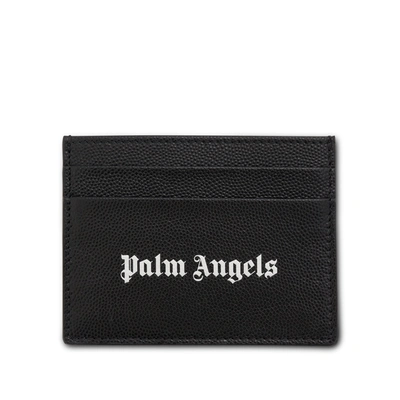 Shop Palm Angels Logo Caviar Card Holder