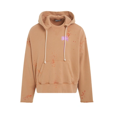 Shop Palm Angels Pxp Painted Raw Cut Hoodie