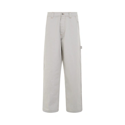 Maison Margiela Men's Cotton Denim Trousers In White