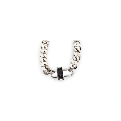 Shop Givenchy G Chain Silver Lock Small Bracelet