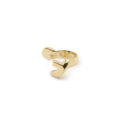 Shop Givenchy G Chain Gold Open Ring