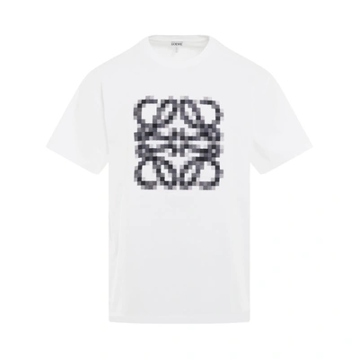 Shop Loewe Anagram Pixelated T-shirt
