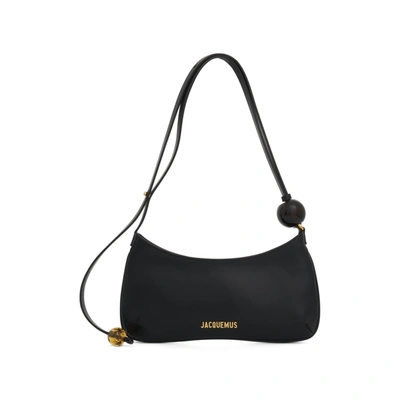Jacquemus Women Black Top Zip Fastening Adjustable Shoulder Strap Internal Patch Pocket Contrast