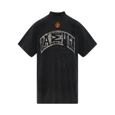 Tシャツ・カットソー *BALENCIAGA* Oversized Short Sleeve T-Shirt Washed Black 739 Balenciaga Washed-Effect Short-Sleeve T-Shirt - Black