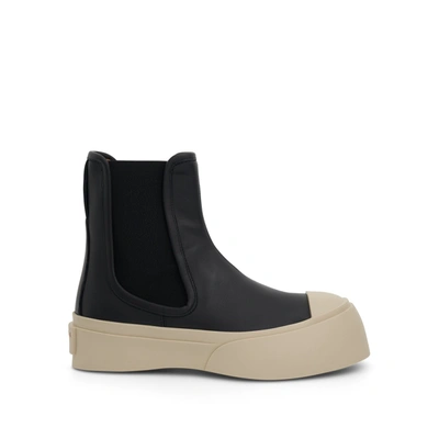 Marni Chelsea Boot Pablo In Black Leather In Black