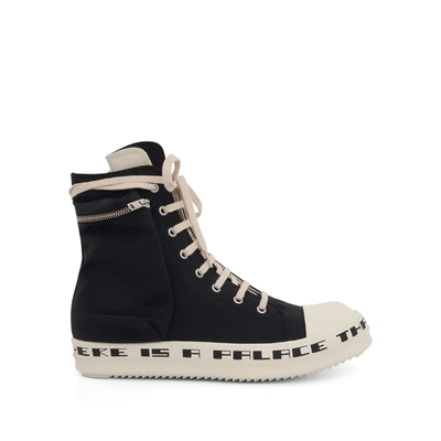 Shop Rick Owens Drkshdw Cargo High Sneakers With Tears Bumper
