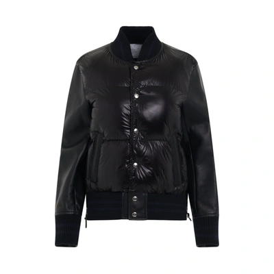 Sacai Panelled Quilted Bomber Jacket