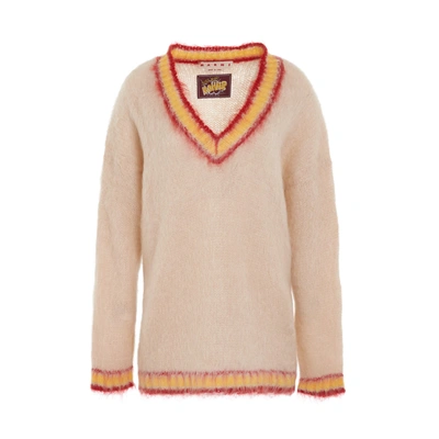 Shop Marni V-neck Mohair Sweater