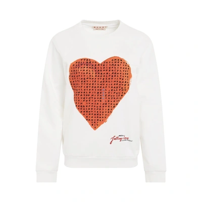 Shop Marni Heart-printed Sweatshirt