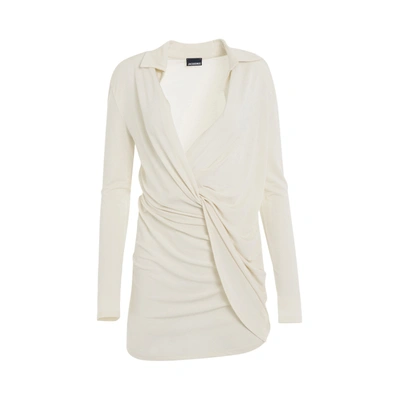 Shop Jacquemus Bahia Twist Jersey Dress