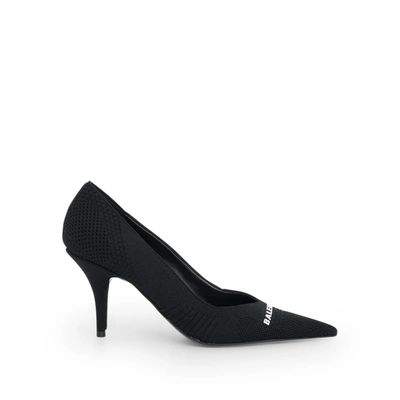 Balenciaga Textured Recycled Knit Logo Pumps
