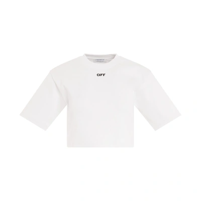 Shop Off-white Off Stamp Rib Crop T-shirt