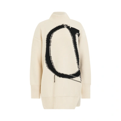 Off-white Ow Maxi Logo Turtleneck Knitwear