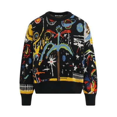 Shop Palm Angels Starry Night Jacquard Sweater