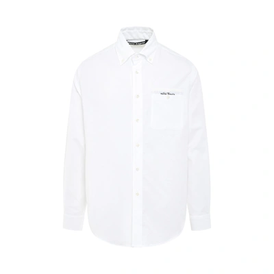 Shop Palm Angels Satorial Tape Cotton Shirt