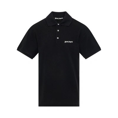 Shop Palm Angels Embroidered Logo Polo Shirt
