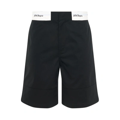 Palm Angels Logo-waistband Tailored Shorts