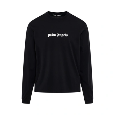 Shop Palm Angels Classic Logo Slim Long-sleeves T-shirt