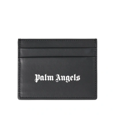 Shop Palm Angels Logo Caviar Card Holder