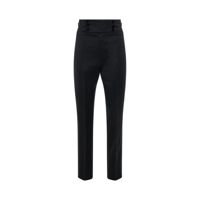 Maison Margiela High Rise Wool Straight Pants
