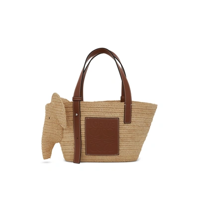 Shop Loewe Small Elephant Basket Bag