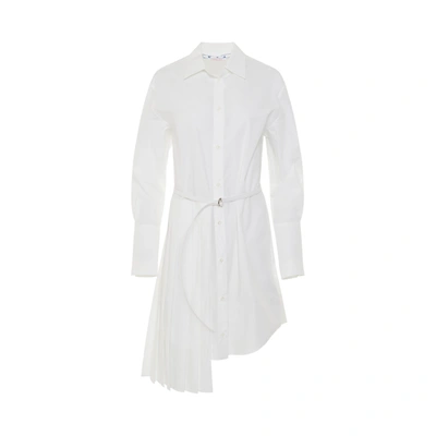 Shop Off-white Corporate Plisse Shirt Dress