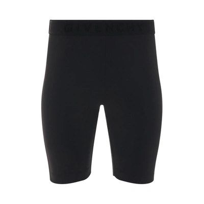 Shop Givenchy Cyclist Shorts With Elastic Jacquard