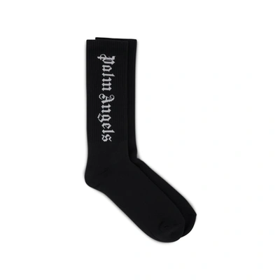 Shop Palm Angels Vertical Logo Socks