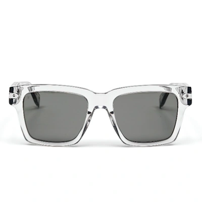 Shop Hublot Crystal Square Acetate Sunglasses With Solid Smoke Lens