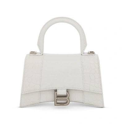 Balenciaga Hourglass Xs Croco Embossed Bag