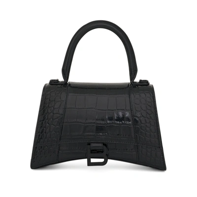 Balenciaga Women's Hourglass Small Croco Embossed Bag