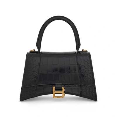 Balenciaga Hourglass Small Croco Embossed Bag