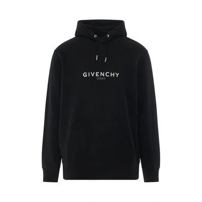 Givenchy Logo embroidered Classic fit Cotton jersey Hoody In Black