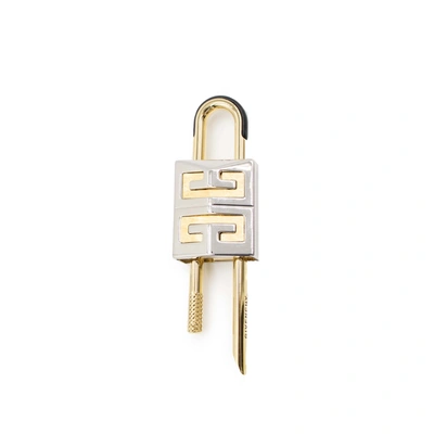 Shop Givenchy Small 4g Lock Brushed Gold & Silver