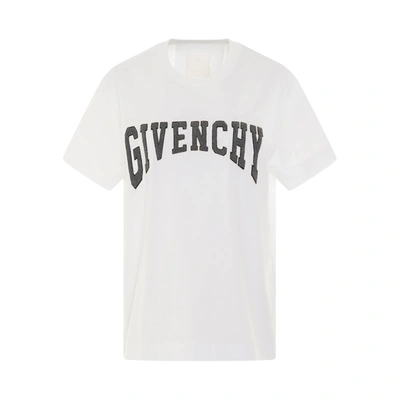 Shop Givenchy College Logo Print T-shirt