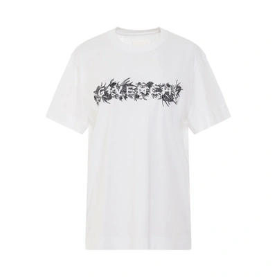 Shop Givenchy 4g Embroidered Logo Thistle T-shirt