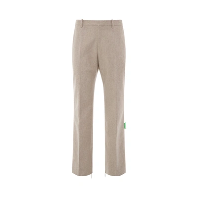 Off-white Tag Wool Slim Zip Pant