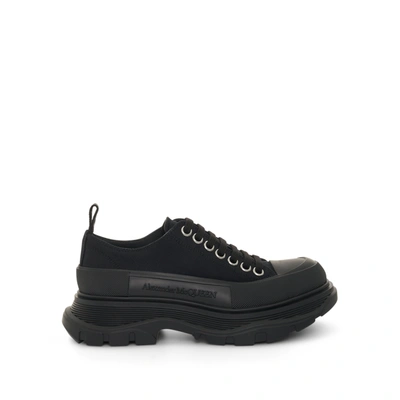 Shop Alexander Mcqueen Tread Slick Canvas Lace-up Shoes