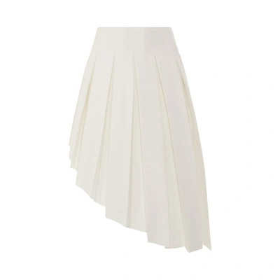 Shop We11 Done Wool Asymmetrical Pleated Skirt