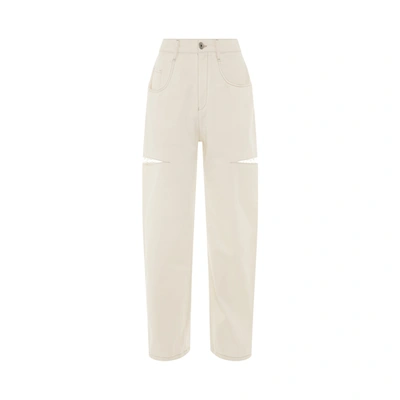 Maison Margiela White High-rise Distressed Jeans