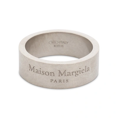 Shop Maison Margiela Etched Logo Ring