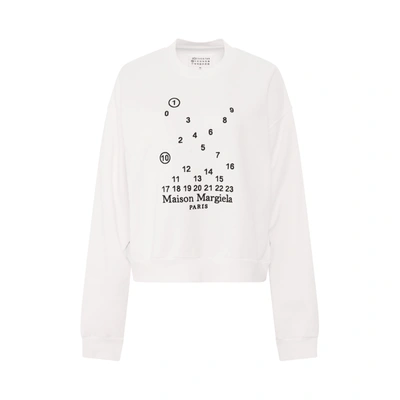 Shop Maison Margiela Scattered Numeric Logo Sweatshirt