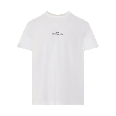 Maison Margiela Distorted Logo T-shirt In White