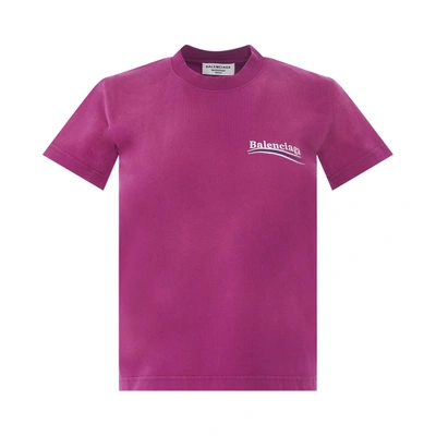 Shop Balenciaga Embroidered Political Campaign Small Fit T-shirt