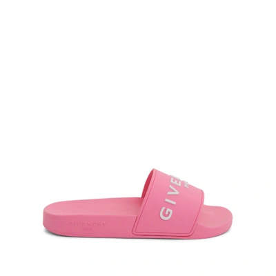 Shop Givenchy Logo Slide Flat Sandals
