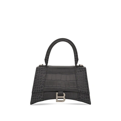 Balenciaga Hourglass Small Croco Embossed Bag