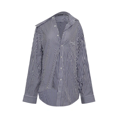 Shop Balenciaga Twisted Stripe Shirt