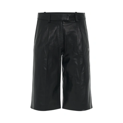 Off-white Black Leather Bermuda Shorts  Black Off White Donna 40