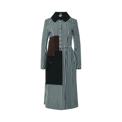 Shop Maison Margiela Long Stripe Shirt Dress