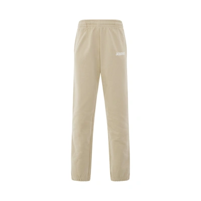 Jacquemus Mens Light Beige Le Jogging Tapered-leg Organic Cotton-jersey Jogging Bottoms